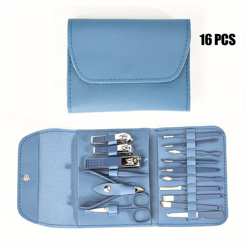 Professional Nail Clippers and Cuticle Nippers Set with Travel Case - Perfect for Grooming on the Go