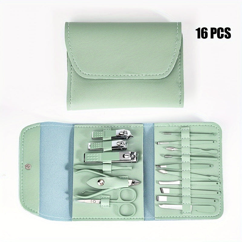 Professional Nail Clippers and Cuticle Nippers Set with Travel Case - Perfect for Grooming on the Go