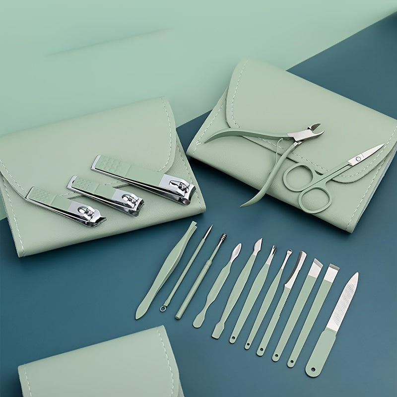 Professional Nail Clippers and Cuticle Nippers Set with Travel Case - Perfect for Grooming on the Go