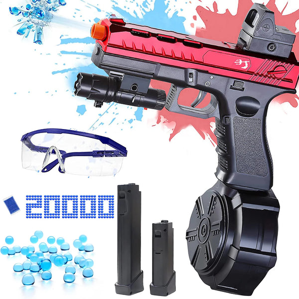 Electric Glock Splat Gun Gel Gun Toys Blaster Automatic Water Beads Pistol Splatter Ball Gun Gifts for Boys Girls Adults Kids