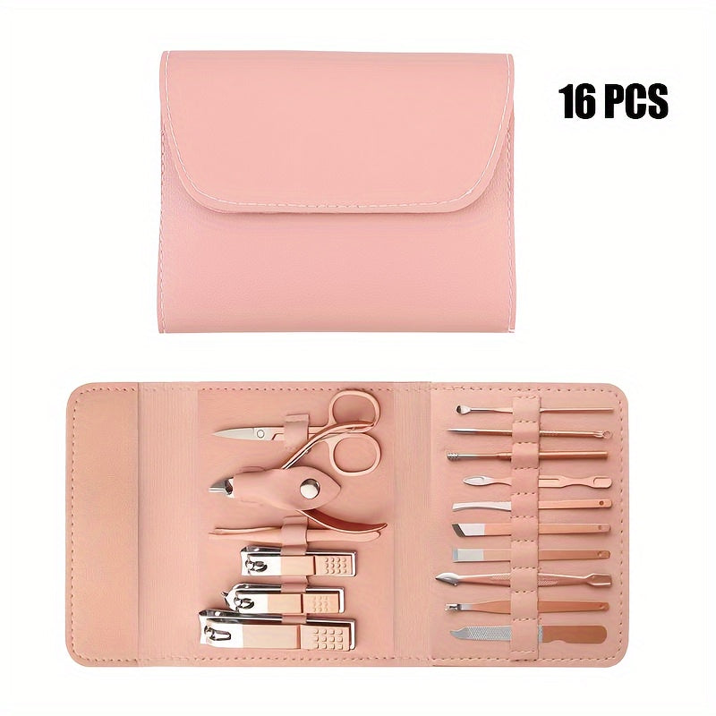 Professional Nail Clippers and Cuticle Nippers Set with Travel Case - Perfect for Grooming on the Go