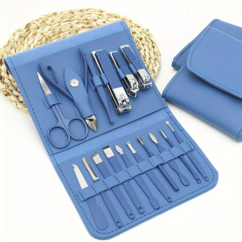 Professional Nail Clippers and Cuticle Nippers Set with Travel Case - Perfect for Grooming on the Go